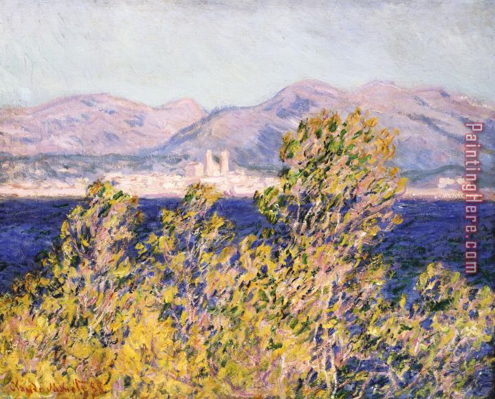 Claude Monet View of the Cap dAntibes with the Mistral Blowing